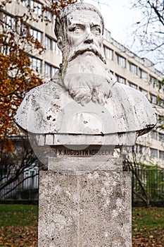 Bust of Presbyter Augustyn Kordecki in the Jordan Park in Krakow