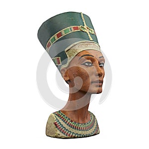 Bust of Queen Nefertiti Isolated