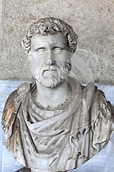 Bust of Roman emperor Antoninus Pius photo