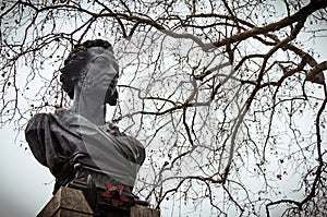 Bust of a Russian poet Pushkin