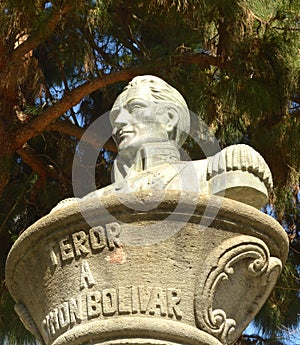 Bust of simon bolivar