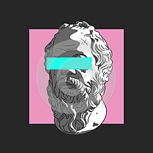 Bust of Socrates. Ancient Greek philosopher.