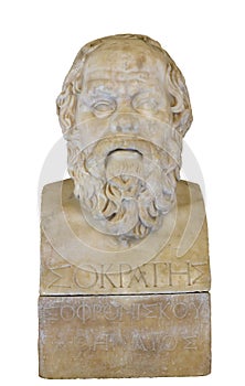 Bust of Socrates, the Greek philosopher