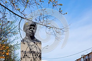 Bust to Peter Fedorovich Anokhin in Petrozavodsk