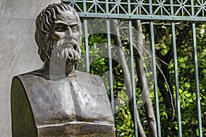 Bust of tragic poet Euripides