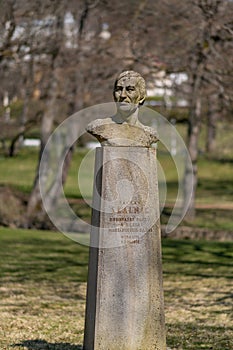 Bust of Vaclav Skalnik in spa park - Marianske Lazne Marienbad