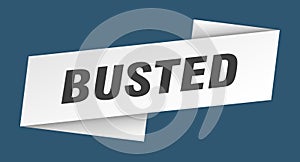 busted banner template. busted ribbon label.