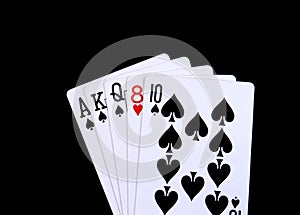 A busted flush in poker