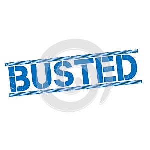 Busted grunge rubber stamp on white background, vector illustration