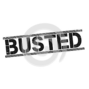 Busted grunge rubber stamp on white background, vector illustration