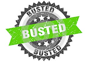 busted round grunge stamp. busted