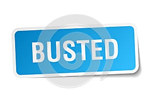 Busted square sticker