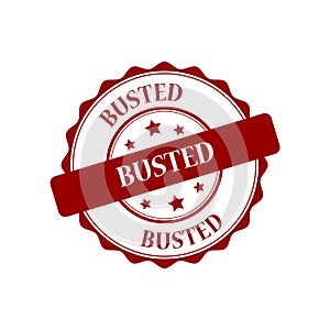 Busted stamp illustration