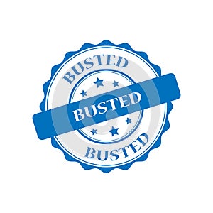 Busted stamp illustration