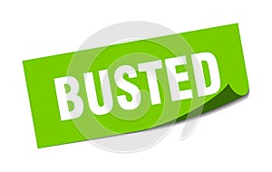 busted sticker.