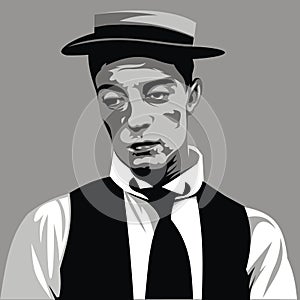 Buster Keaton - my original caricature photo