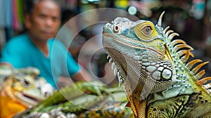 In a bustling city market vendors illegally sell live exotic pets and animal parts in plain sight highlighting the