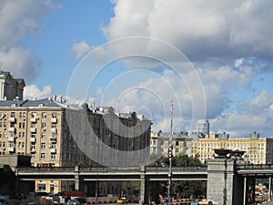 A bustling city on weekdays. City vanity. photo