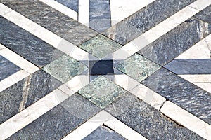 Busto arsizio y pavement of a curch and marble photo