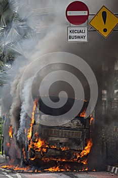 Busway Jakarta Burning