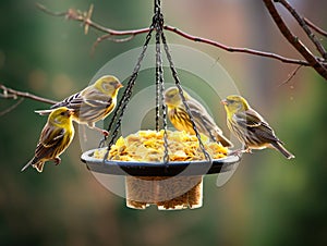 Busy bird feeder