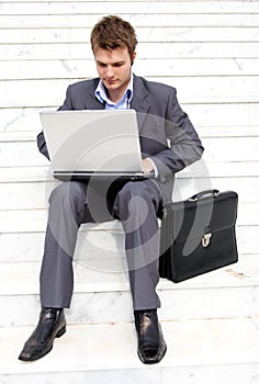 Busy businessman