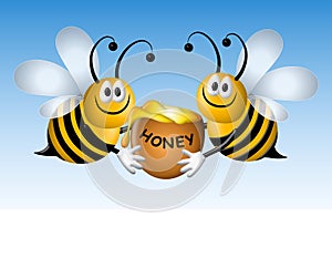 Occupato progettazione della pittura api Miele 