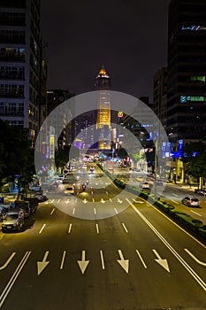 City highway at night