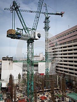 Busy construction site