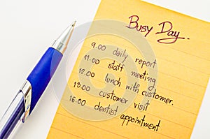 Busy day concept.