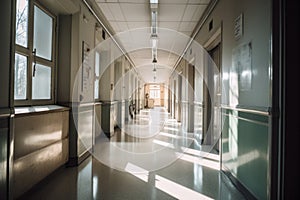 Busy hospital corridor AI generated