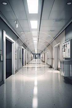 Busy hospital corridor AI generated