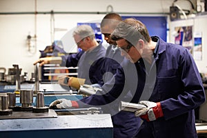 Busy Interior Of Engineering Workshop