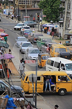 Busy Old Yaba road in Lagos