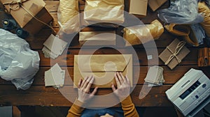 The Busy Packaging Process.AI generated image