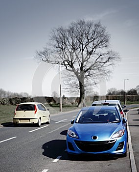 Busy road with cars