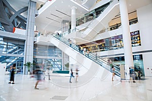 Busy shopping mall photo