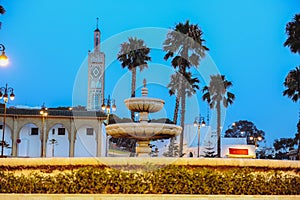 Busy square in Tangier, a city of Morocco