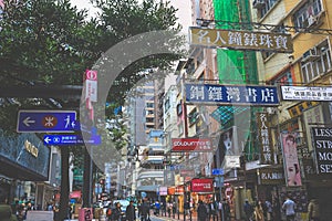 the Busy streets in Causeway Bay, Hong Kong, Feb 9 2024