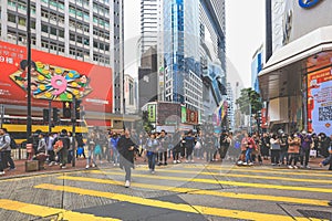 Busy streets in Causeway Bay, Hong Kong, Feb 9 2024