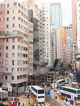 Busy streets at Hong Kong.