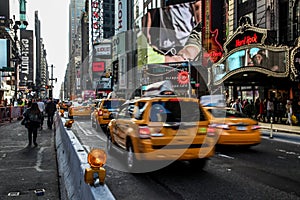 Busy Time Square street