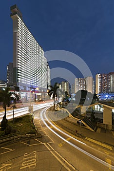 Busy traffic in downtown