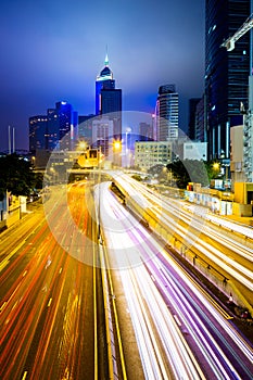 Busy traffic in Hong Kong