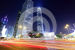 Busy traffic in Hong Kong city