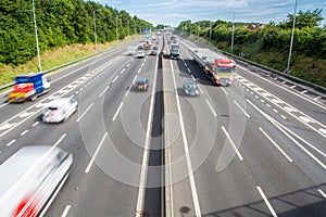 Busy UK Motorway photo