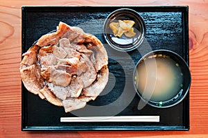 Buta Don - Japanese grilled pork on rice bowl