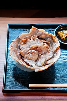 Buta Don - Japanese grilled pork on rice bowl