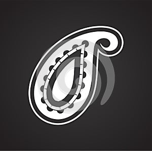 Buta icon on black background for graphic and web design. Simple vector sign. Internet concept symbol for website button