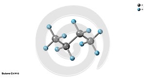 Butane C4H10 Molecular Structure Diagram